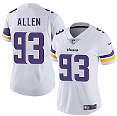 Women's Minnesota Vikings #93 Jonathan Allen White 2025 Vapor Untouchable Limited Stitched Jersey Dzhi,baseball caps,new era cap wholesale,wholesale hats